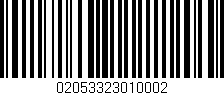 Código de barras (EAN, GTIN, SKU, ISBN): '02053323010002'