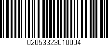 Código de barras (EAN, GTIN, SKU, ISBN): '02053323010004'