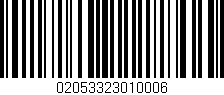 Código de barras (EAN, GTIN, SKU, ISBN): '02053323010006'