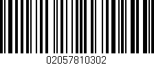 Código de barras (EAN, GTIN, SKU, ISBN): '02057810302'