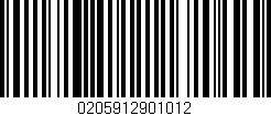 Código de barras (EAN, GTIN, SKU, ISBN): '0205912901012'