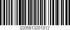 Código de barras (EAN, GTIN, SKU, ISBN): '0205913201012'