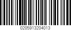 Código de barras (EAN, GTIN, SKU, ISBN): '0205913204013'