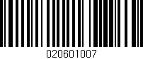 Código de barras (EAN, GTIN, SKU, ISBN): '020601007'