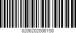 Código de barras (EAN, GTIN, SKU, ISBN): '0206202006158'