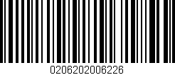 Código de barras (EAN, GTIN, SKU, ISBN): '0206202006226'