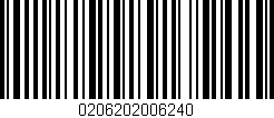 Código de barras (EAN, GTIN, SKU, ISBN): '0206202006240'