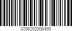 Código de barras (EAN, GTIN, SKU, ISBN): '0206202006455'
