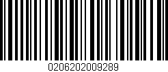 Código de barras (EAN, GTIN, SKU, ISBN): '0206202009289'