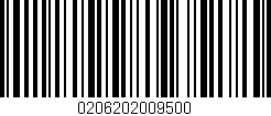 Código de barras (EAN, GTIN, SKU, ISBN): '0206202009500'