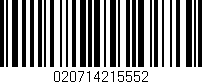 Código de barras (EAN, GTIN, SKU, ISBN): '020714215552'