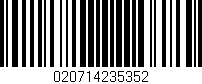Código de barras (EAN, GTIN, SKU, ISBN): '020714235352'