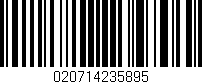 Código de barras (EAN, GTIN, SKU, ISBN): '020714235895'