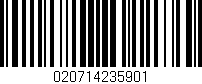 Código de barras (EAN, GTIN, SKU, ISBN): '020714235901'
