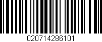 Código de barras (EAN, GTIN, SKU, ISBN): '020714286101'