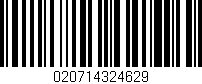 Código de barras (EAN, GTIN, SKU, ISBN): '020714324629'