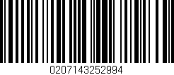 Código de barras (EAN, GTIN, SKU, ISBN): '0207143252994'