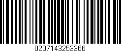 Código de barras (EAN, GTIN, SKU, ISBN): '0207143253366'
