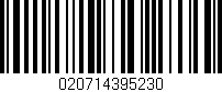 Código de barras (EAN, GTIN, SKU, ISBN): '020714395230'