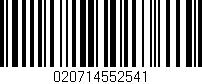 Código de barras (EAN, GTIN, SKU, ISBN): '020714552541'