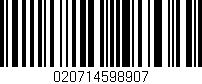 Código de barras (EAN, GTIN, SKU, ISBN): '020714598907'