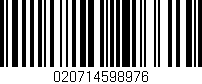 Código de barras (EAN, GTIN, SKU, ISBN): '020714598976'
