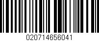 Código de barras (EAN, GTIN, SKU, ISBN): '020714656041'