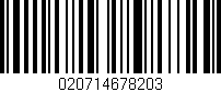 Código de barras (EAN, GTIN, SKU, ISBN): '020714678203'