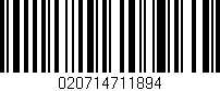 Código de barras (EAN, GTIN, SKU, ISBN): '020714711894'