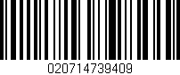 Código de barras (EAN, GTIN, SKU, ISBN): '020714739409'