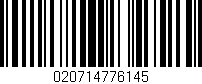 Código de barras (EAN, GTIN, SKU, ISBN): '020714776145'