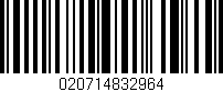 Código de barras (EAN, GTIN, SKU, ISBN): '020714832964'