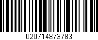 Código de barras (EAN, GTIN, SKU, ISBN): '020714873783'