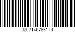Código de barras (EAN, GTIN, SKU, ISBN): '0207148765178'