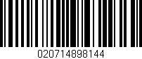 Código de barras (EAN, GTIN, SKU, ISBN): '020714898144'