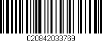 Código de barras (EAN, GTIN, SKU, ISBN): '020842033769'