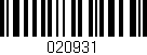 Código de barras (EAN, GTIN, SKU, ISBN): '020931'