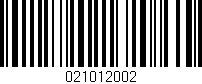 Código de barras (EAN, GTIN, SKU, ISBN): '021012002'