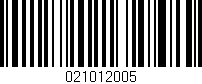 Código de barras (EAN, GTIN, SKU, ISBN): '021012005'