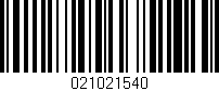 Código de barras (EAN, GTIN, SKU, ISBN): '021021540'