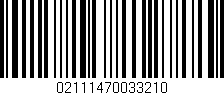 Código de barras (EAN, GTIN, SKU, ISBN): '02111470033210'