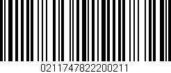 Código de barras (EAN, GTIN, SKU, ISBN): '0211747822200211'