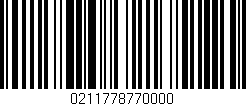 Código de barras (EAN, GTIN, SKU, ISBN): '0211778770000'