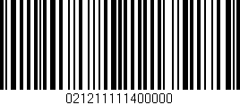 Código de barras (EAN, GTIN, SKU, ISBN): '021211111400000'