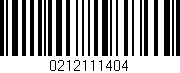 Código de barras (EAN, GTIN, SKU, ISBN): '0212111404'