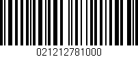 Código de barras (EAN, GTIN, SKU, ISBN): '021212781000'