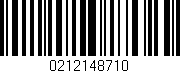 Código de barras (EAN, GTIN, SKU, ISBN): '0212148710'
