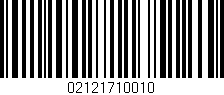 Código de barras (EAN, GTIN, SKU, ISBN): '02121710010'
