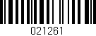 Código de barras (EAN, GTIN, SKU, ISBN): '021261'