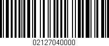 Código de barras (EAN, GTIN, SKU, ISBN): '02127040000'